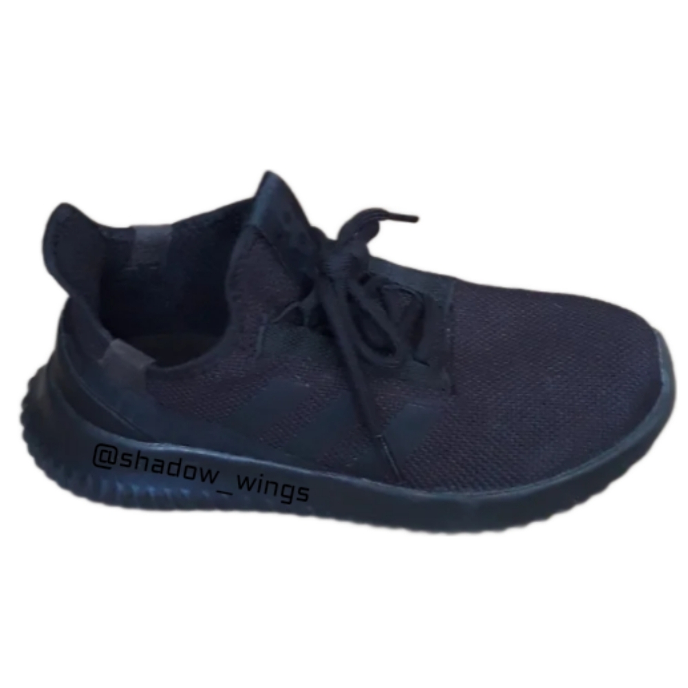 Adidas Cloudfoam Pure 2.0 Running Shoes / Mens 7 Slip On Triple Black Sneakers